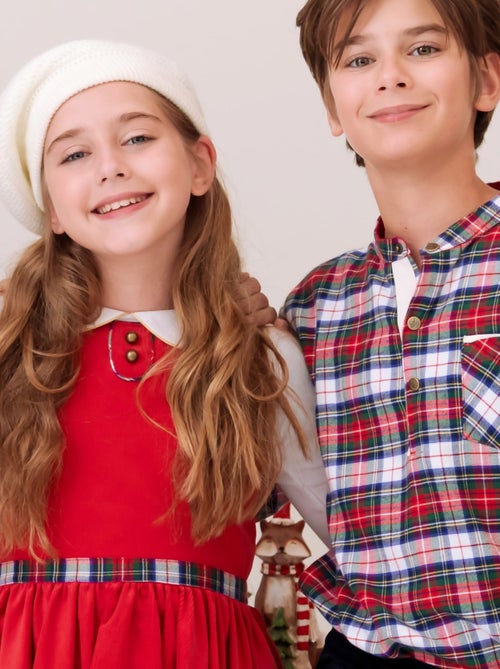 Vestido de Navidad Rojo que Gira para Niña | HEPBURN - Kiabi