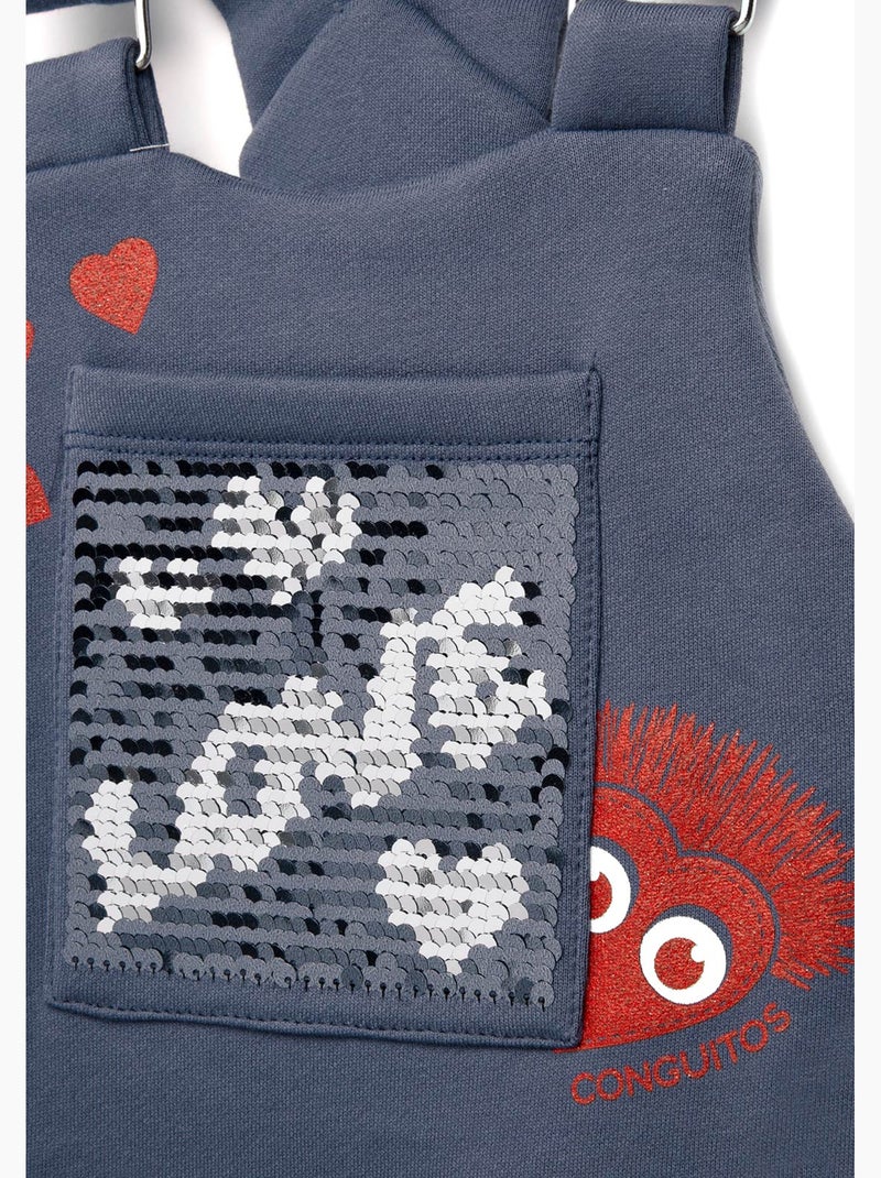 Vestido de Niña con Lentejuelas en Gris Gris - Kiabi