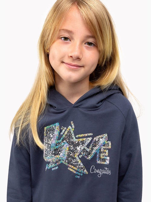 Vestido de Niña Estilo Sudadera en Gris Marengo - Kiabi