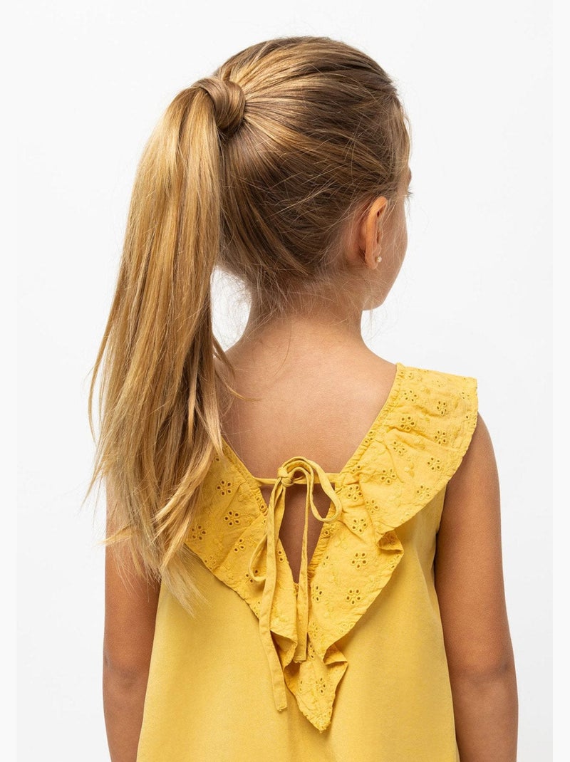 Vestido de Niña Tencel Mostaza Amarillo - Kiabi