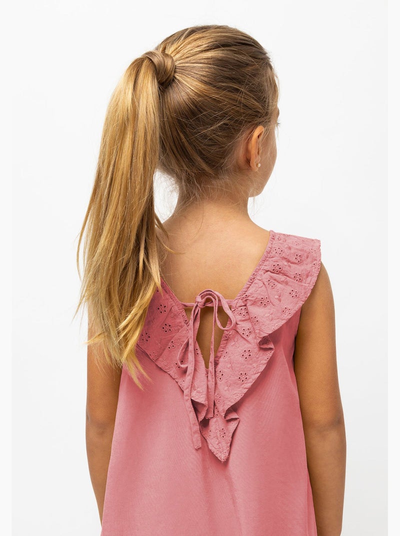 Vestido de Niña Tencel Rosa Rojo - Kiabi