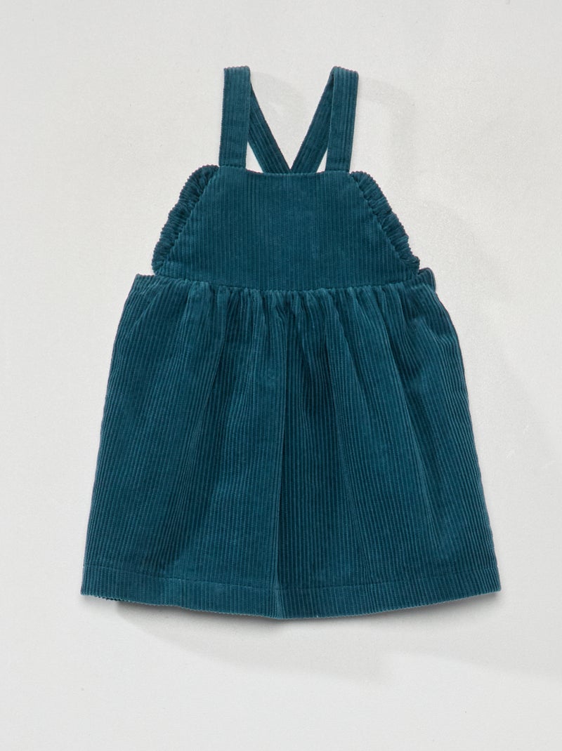 Vestido de pana azul oscuro - Kiabi