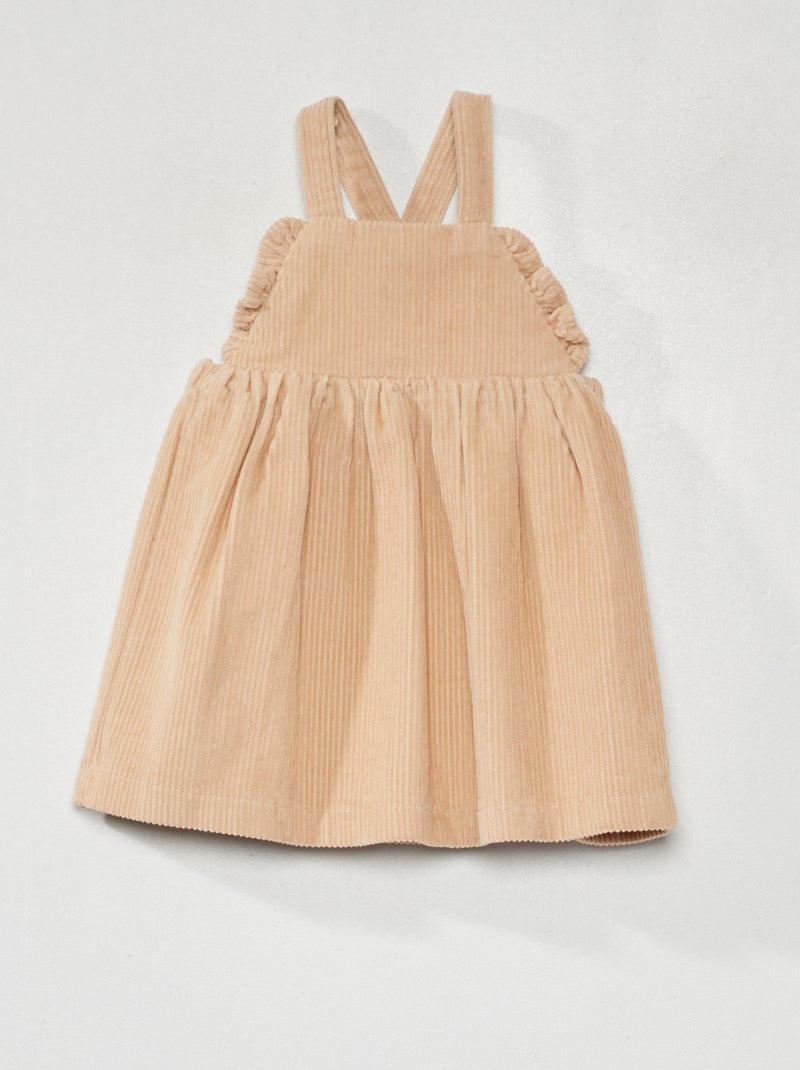 Vestido de pana BEIGE - Kiabi