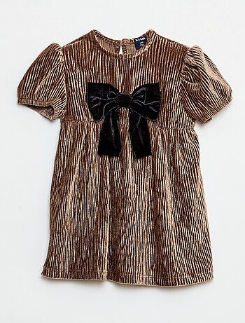 Vestido de pana con lazo decorativo