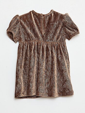 Vestido de pana con lazo decorativo