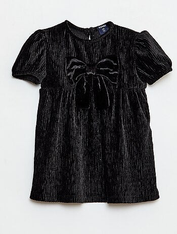 Vestido de pana con lazo decorativo
