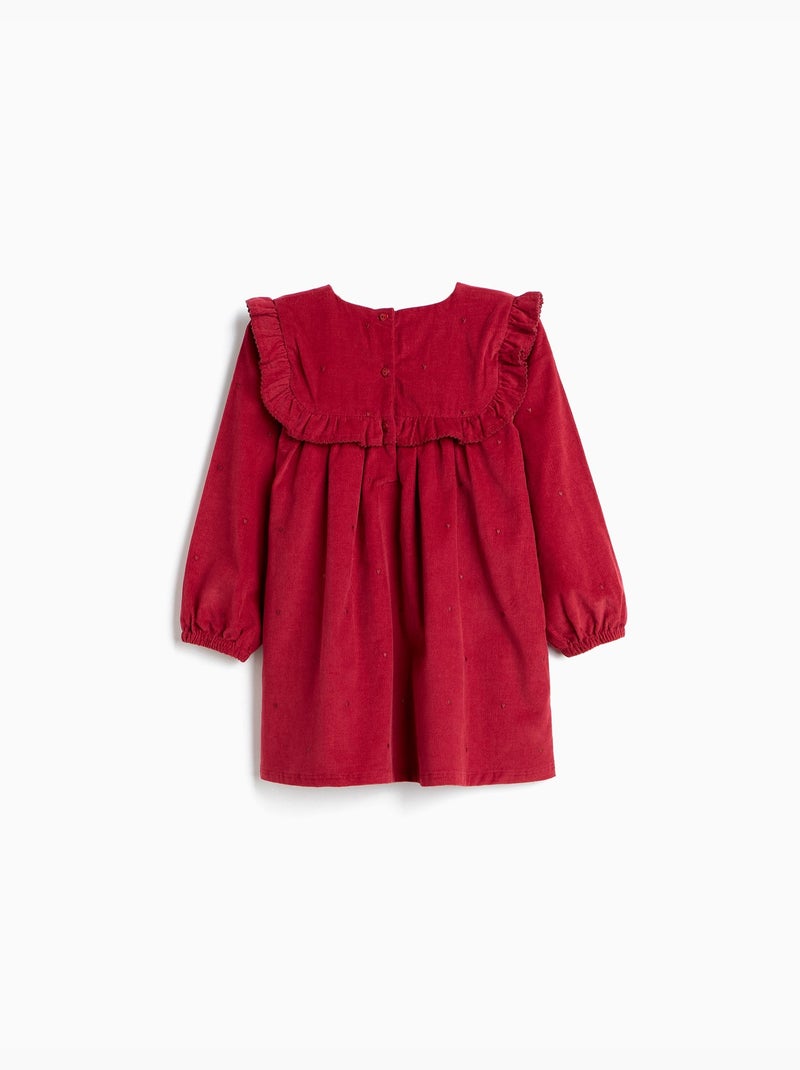 Vestido de pana, mo fashion Rojo - Kiabi
