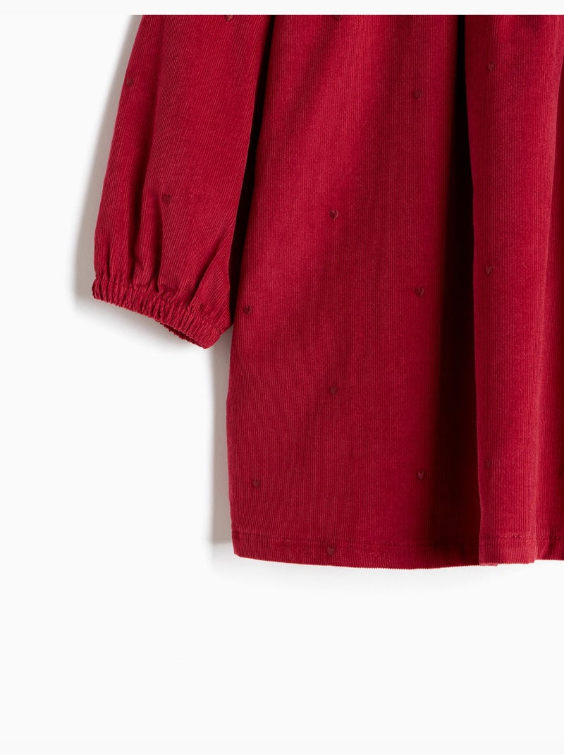 Vestido de pana, mo fashion Rojo - Kiabi