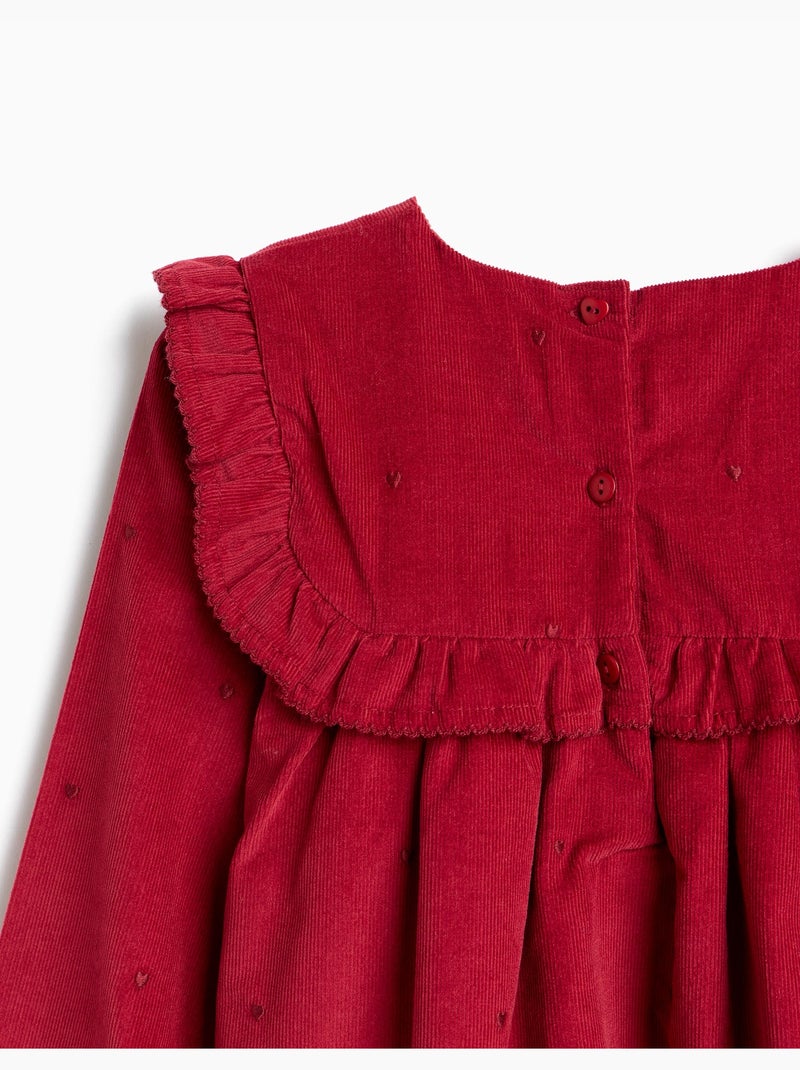 Vestido de pana, mo fashion Rojo - Kiabi