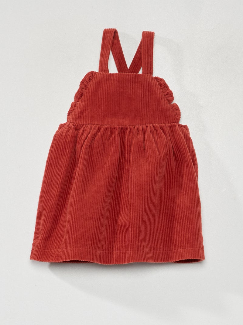 Vestido de pana ROJO - Kiabi