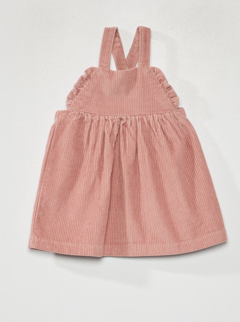 Vestido de pana viejo rosa - Kiabi
