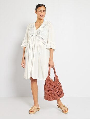 Vestidos playeros - blanco - Kiabi