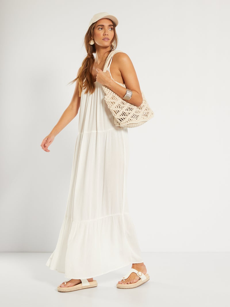 Vestido de playa Blanco - Kiabi