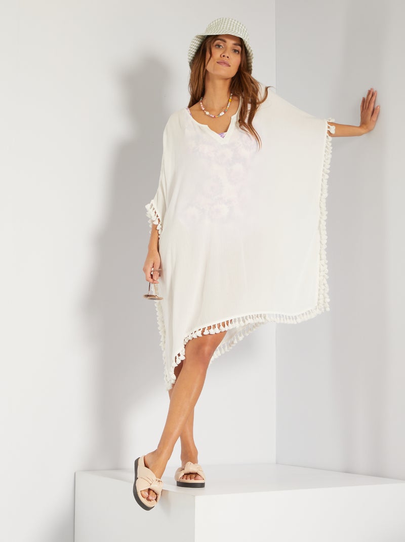 Vestido de playa Blanco - Kiabi