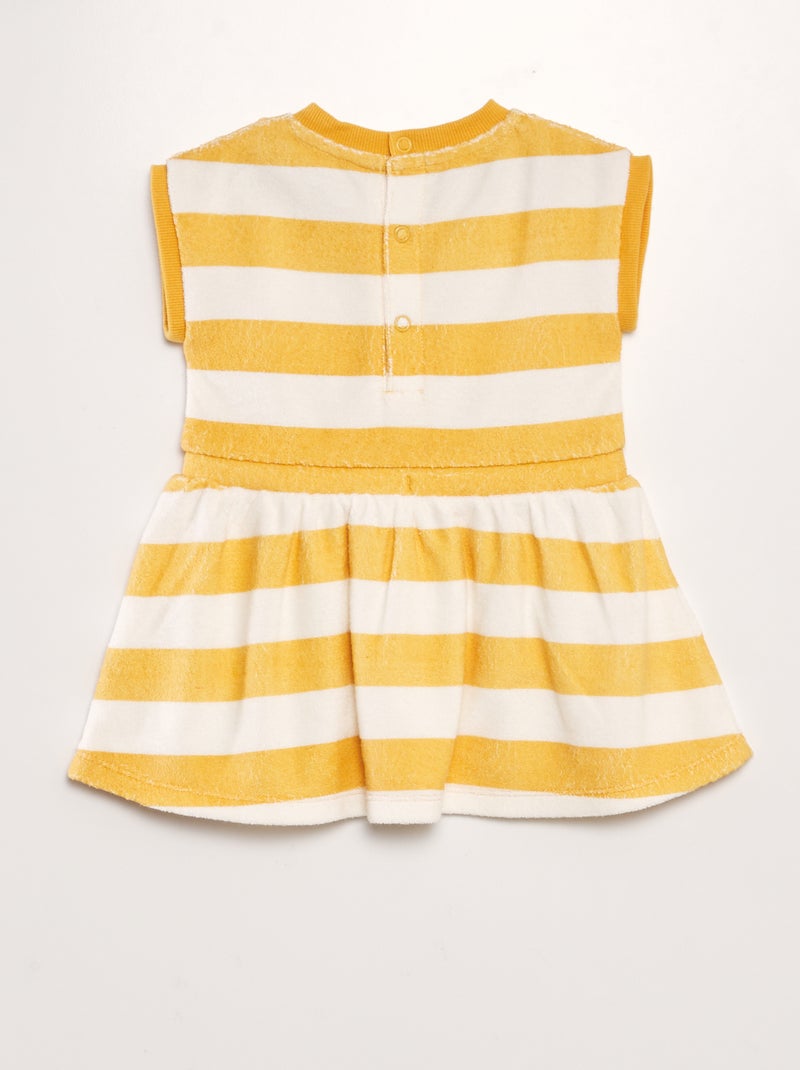 Vestido de playa de rizo AMARILLO - Kiabi