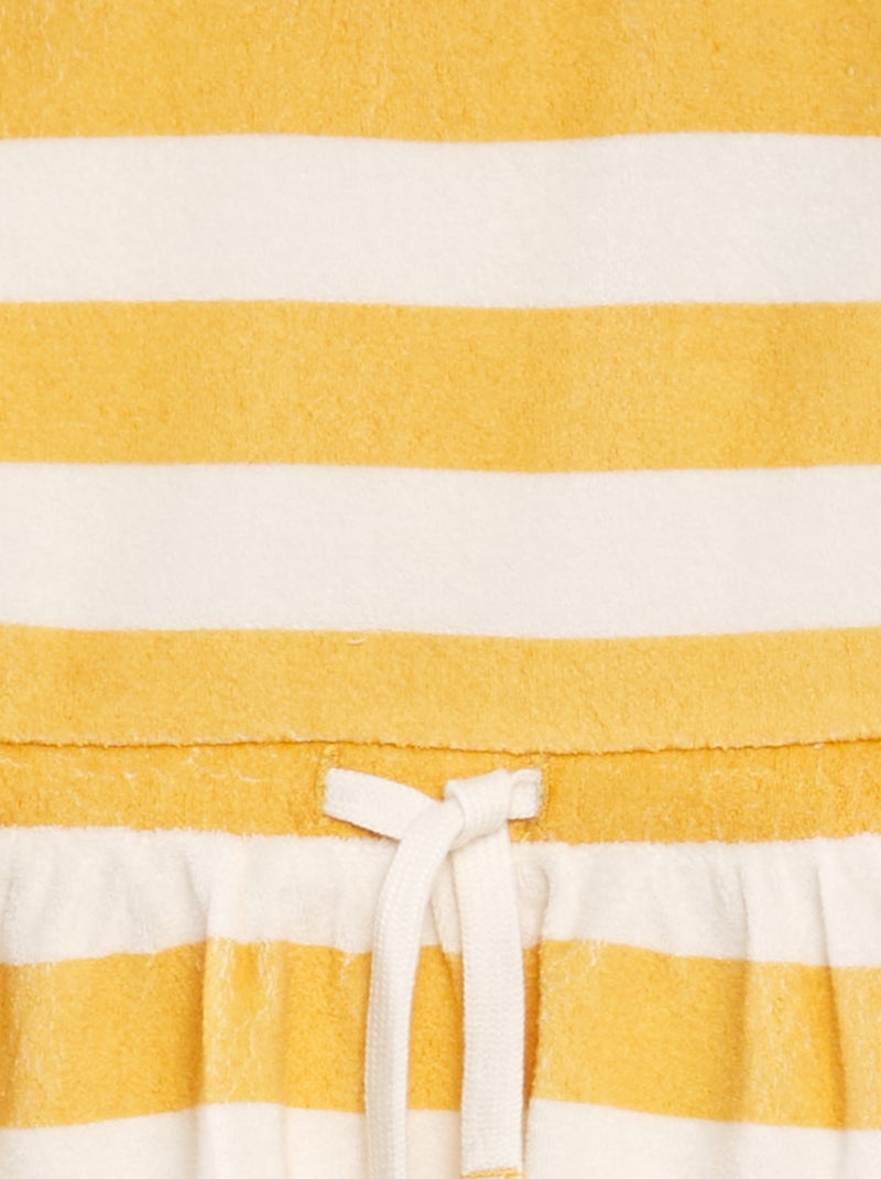 Vestido de playa de rizo AMARILLO - Kiabi