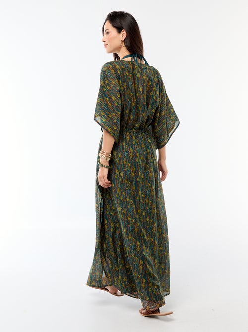 Vestido de playa estampado corte largo - Kiabi