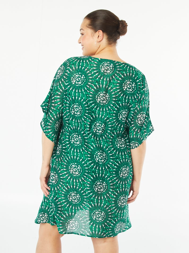 Vestido de playa estampado Verde - Kiabi