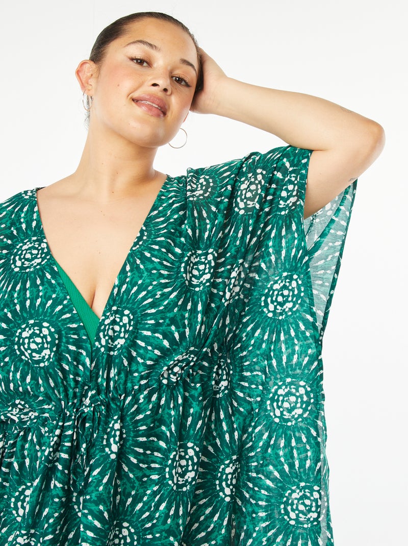 Vestido de playa estampado Verde - Kiabi