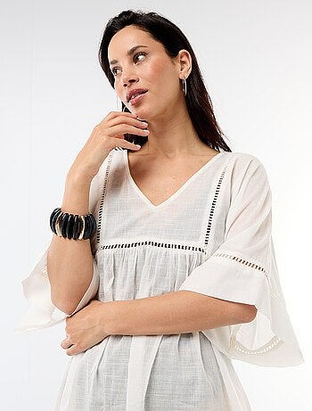 Vestido de playa midi liso