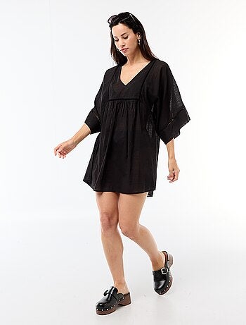 Vestido de playa midi liso