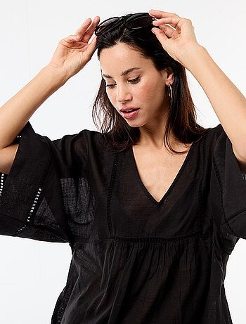 Vestido de playa midi liso