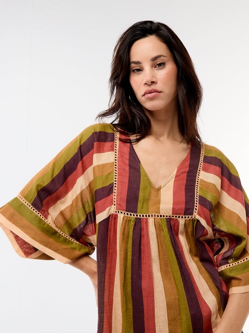 Vestido de playa midi - Kiabi