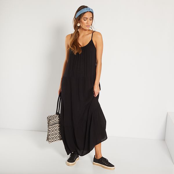 Vestido de playa Mujer talla 34 a 48 - negro - Kiabi - 18,00€