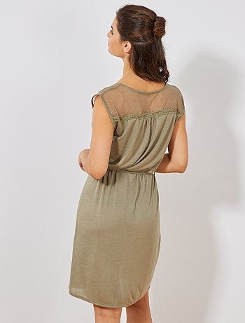 Vestido de plumeti - Kiabi