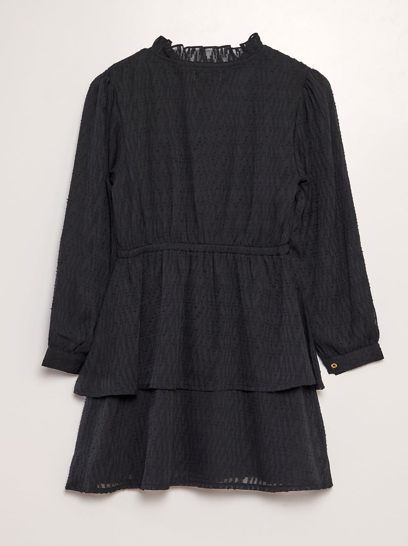 Vestido de plumeti NEGRO - Kiabi