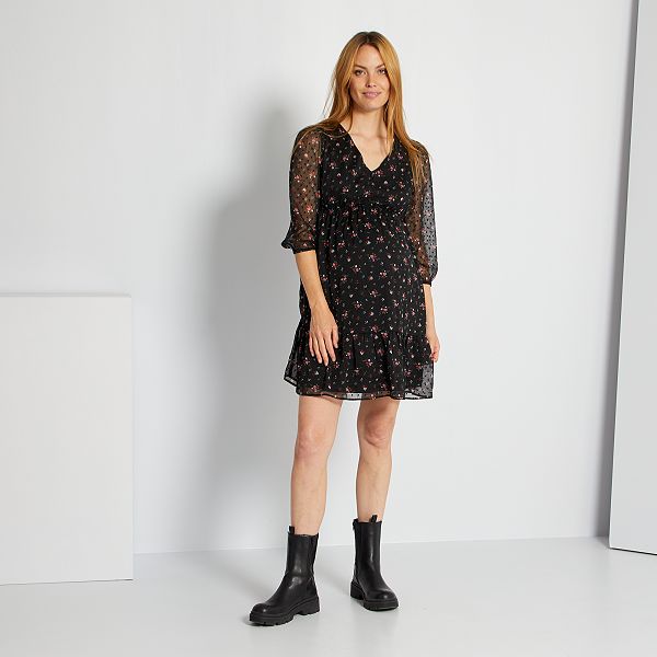 vestido plumeti negro