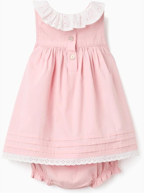 Vestido de popelín + cubrepañal con volantes - Kiabi