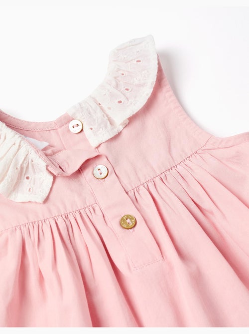 Vestido de popelín + cubrepañal con volantes - Kiabi