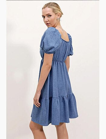 Vestido de popelina acampanado bdart