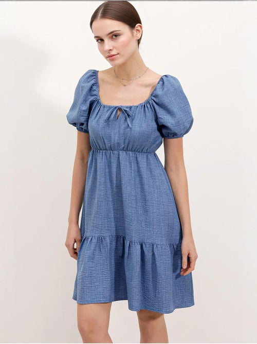 Vestido de popelina acampanado bdart - Kiabi