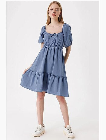 Vestido de popelina acampanado bdart