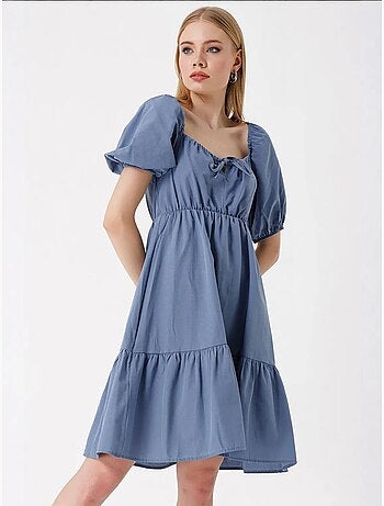 Vestido de popelina acampanado bdart