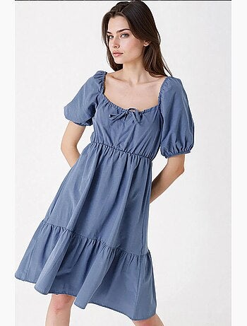 Vestido de popelina acampanado bdart