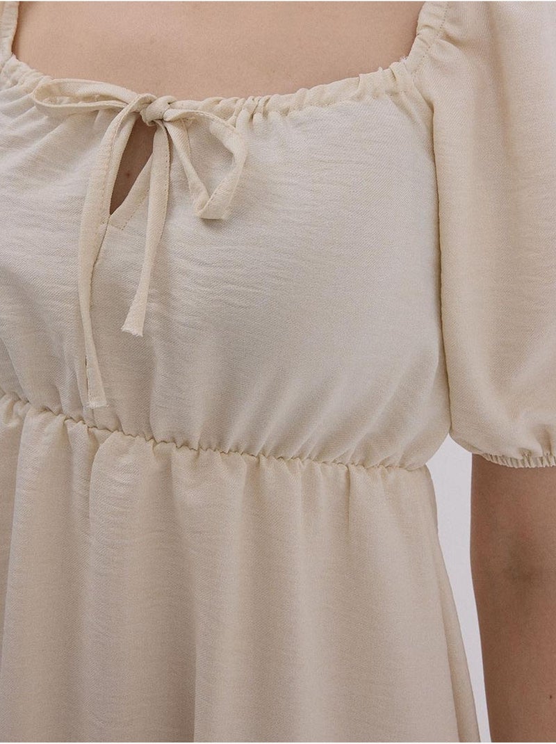 Vestido de popelina acampanado bdart Crema - Kiabi
