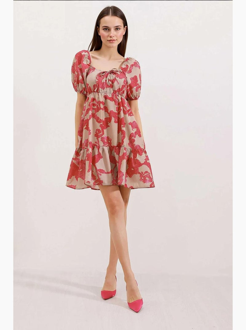 Vestido de popelina acampanado bdart Frambuesa - Kiabi