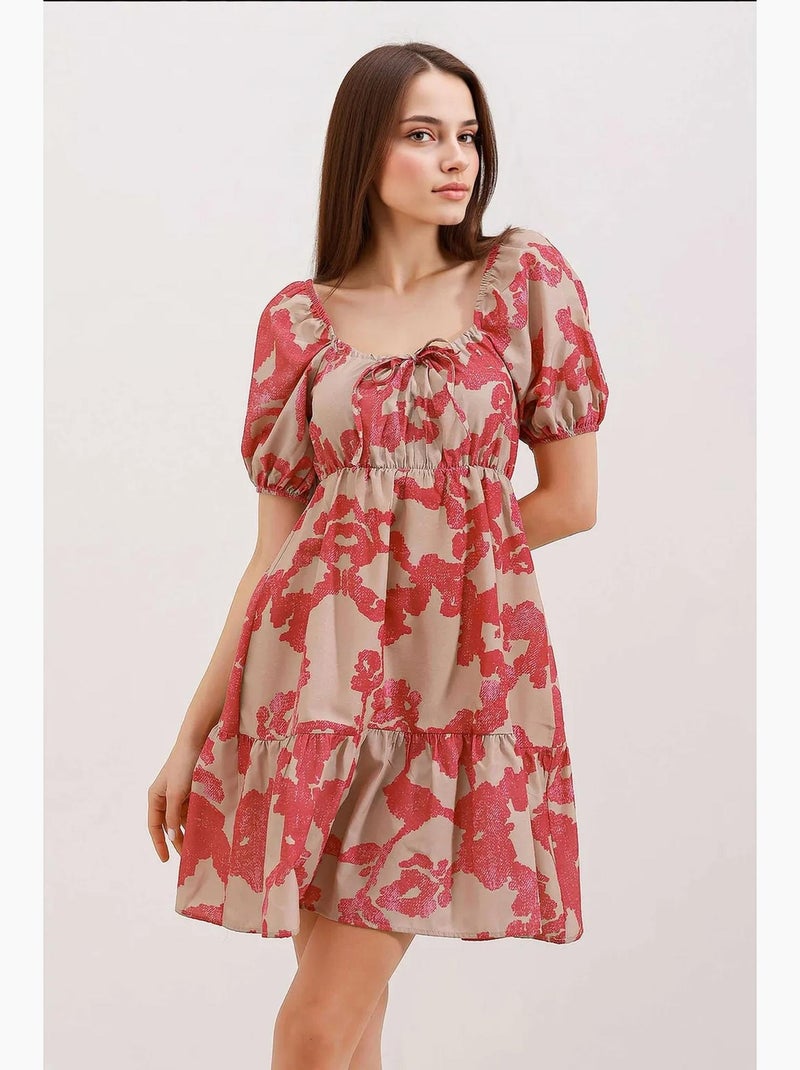 Vestido de popelina acampanado bdart Frambuesa - Kiabi