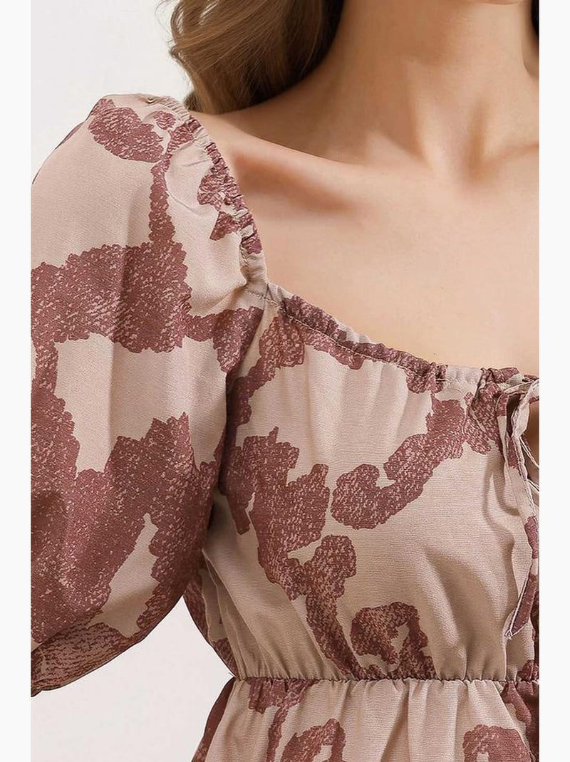 Vestido de popelina acampanado bdart Malva - Kiabi