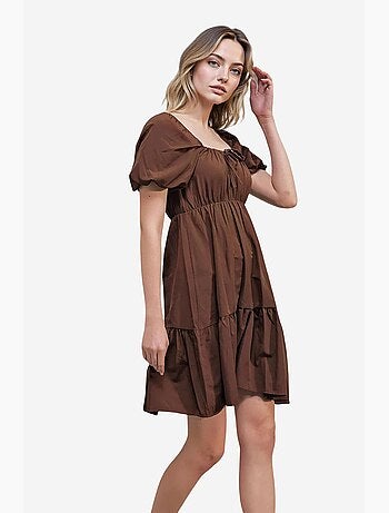 Vestido de popelina acampanado bdart