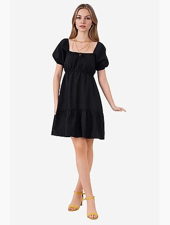 Vestido de popelina acampanado bdart