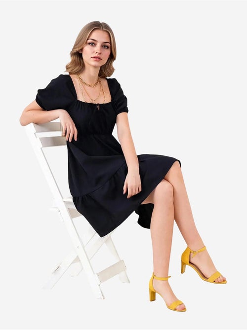 Vestido de popelina acampanado bdart - Kiabi