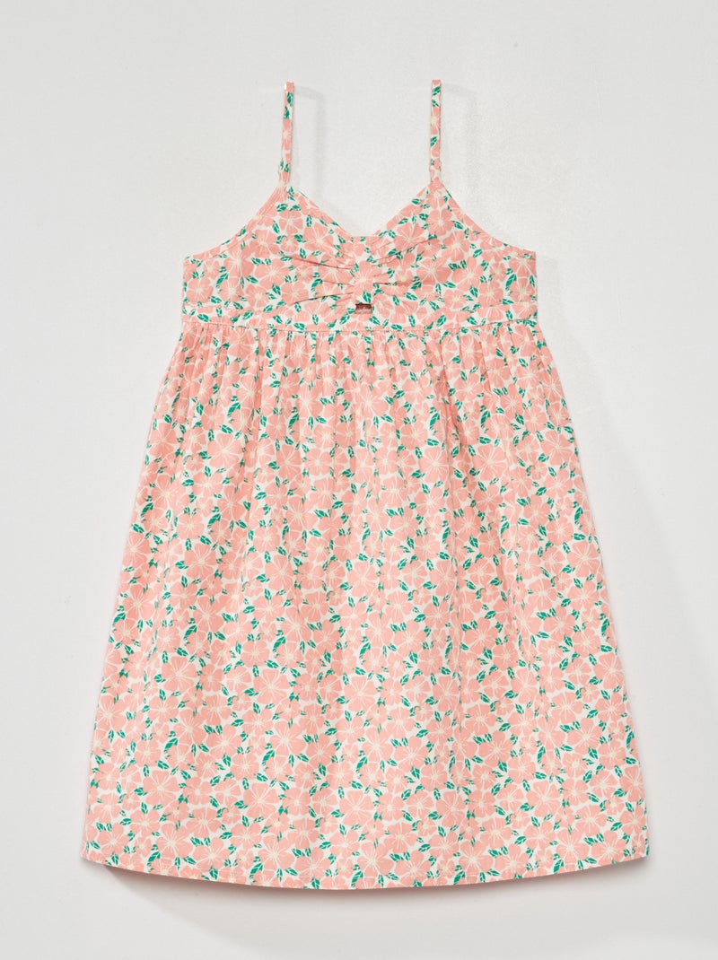 Vestido de popelina con estampado BLANCO - Kiabi