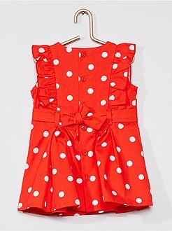 Vestido de popelina estampado - Kiabi