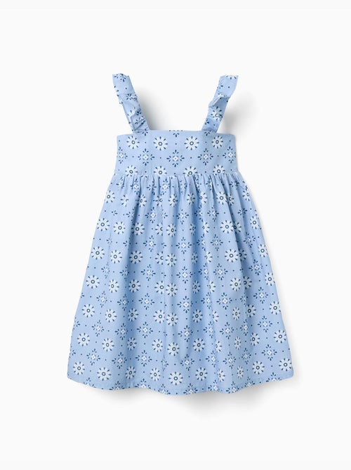Vestido de popelina sin mangas con estampado floral - Kiabi Vestido de popelina sin mangas con estampado floral - Kiabi