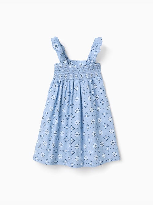 Vestido de popelina sin mangas con estampado floral - Kiabi Vestido de popelina sin mangas con estampado floral - Kiabi