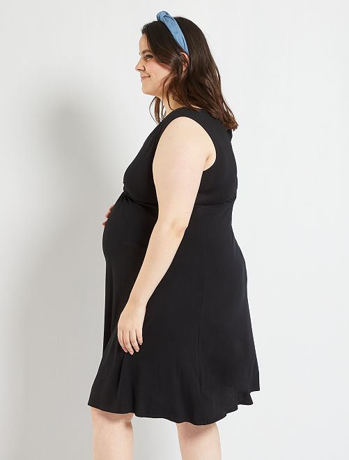 Vestido de premamá vaporoso - negro - Kiabi - 18.00€